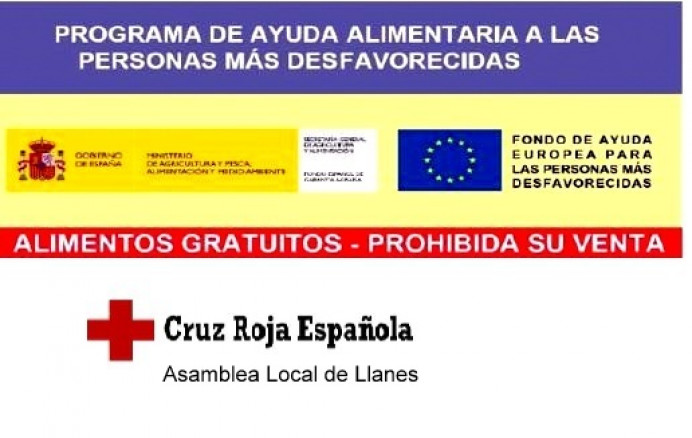 Cruz Roja Llanes abre hasta 20 de abril plazo ayuda alimentaria