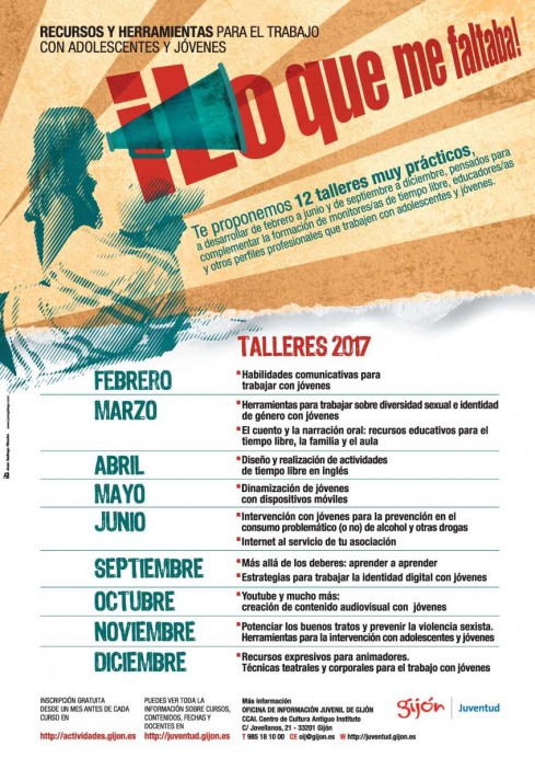¡Lo que me faltaba!, nuevo programa de formación de Juventud Gijón