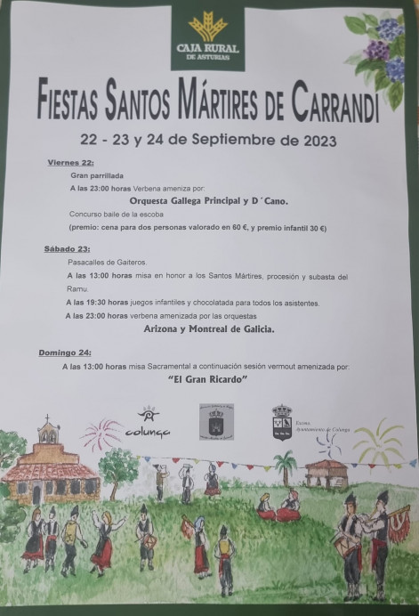 Fiesta De Los Santos Mártires Cosme y Damián 2023 en Carrandi, Colunga