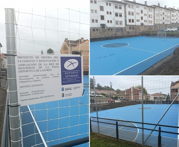 FORO Colunga mejora la pista deportiva de Lastres con una subvención del Principado de Asturias