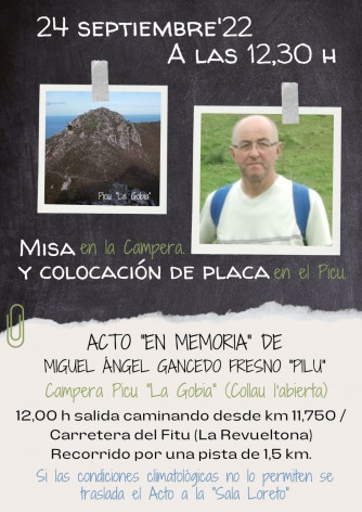 Acto en memoria de Miguel Ángel Gancedo Fresno, El Pilu