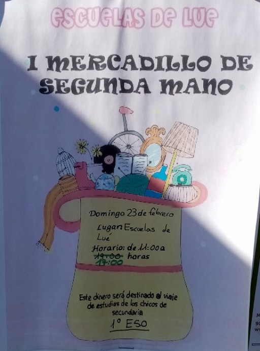 I Mercadillo solidario de segunda mano en Escuelas de Lué