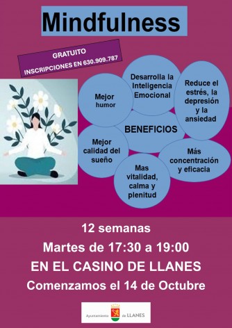 Talleres gratuitos de Mindfulness y bienestar personal en el Casino de Llanes