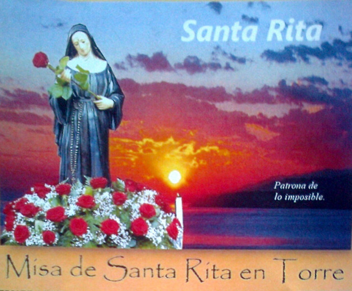 Ruta y misa en honor a Santa Rita