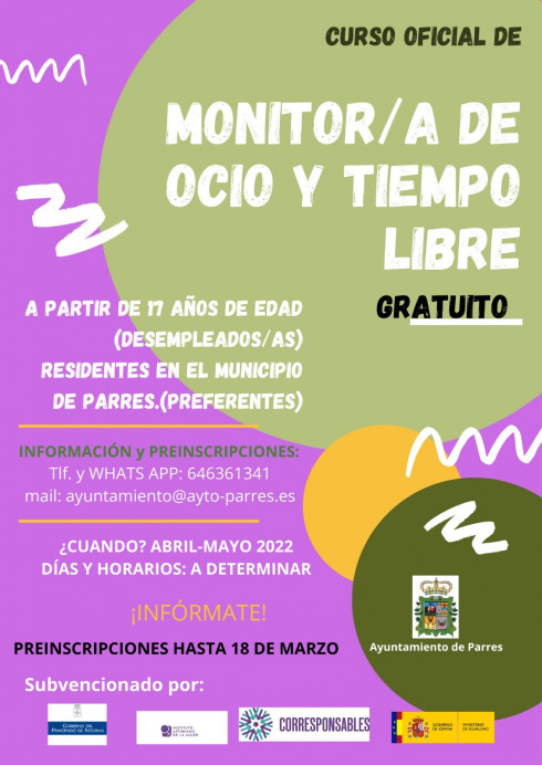 Curso oficial de monitor/a de ocio y tiempo libre