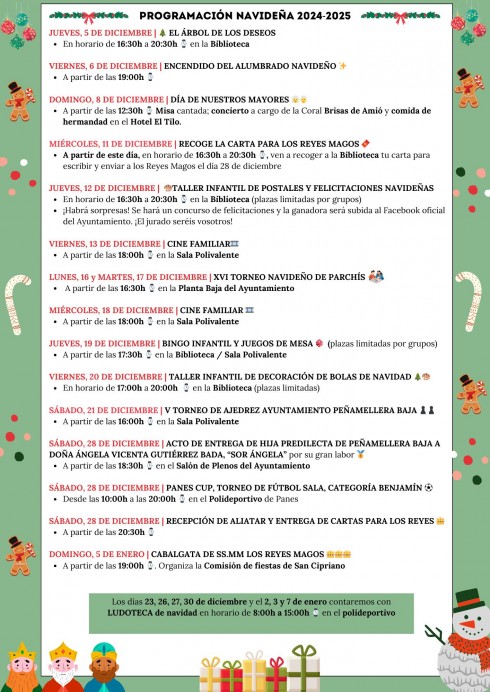 Peñamellera Baja invita a disfrutar de su Programación Navideña 2024-2025
