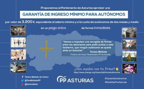 El PP impulsa una recogida de firmas para pedir al Principado una “garantía de ingreso mínimo” para autónomos en Asturias