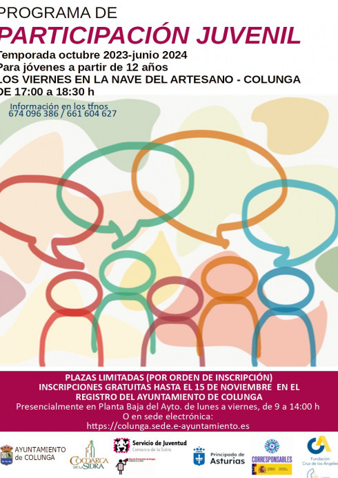 Programa de participación juvenil en Colunga