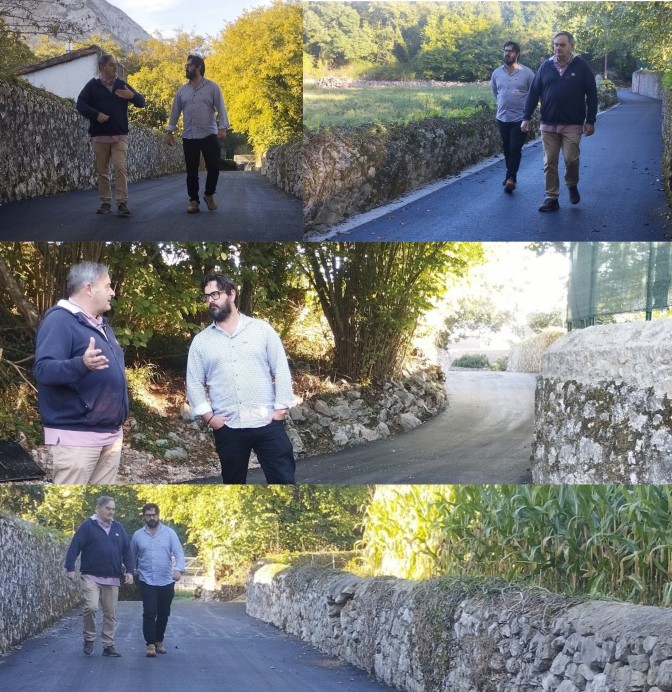 El Ayuntamiento de Llanes finaliza la pavimentación del camino de Soprunu en Lledías