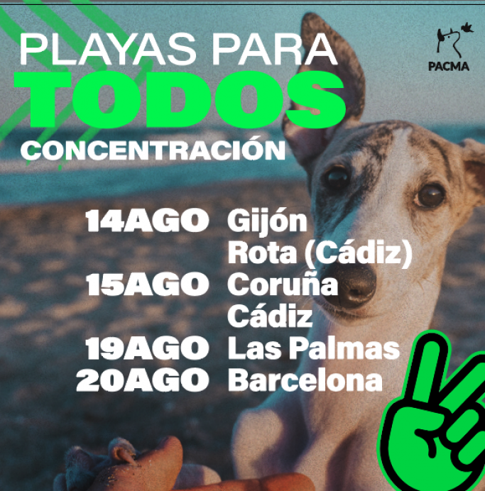 PACMA convoca concentraciones en seis ciudades españolas para pedir playas para todos