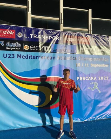 Alejandro Onís Díaz perteneciente al Club Oriente Atletismo participó este fin de semana en el Campeonato de la Unión Mediterránea sub23 disputado en Pescara 