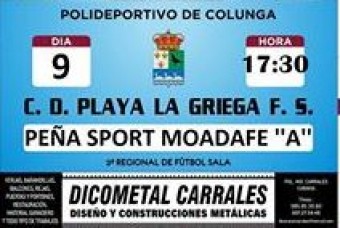 Fútbol Sala: C.D. Playa La Griega F.S y el Peña Sport Moadafe.