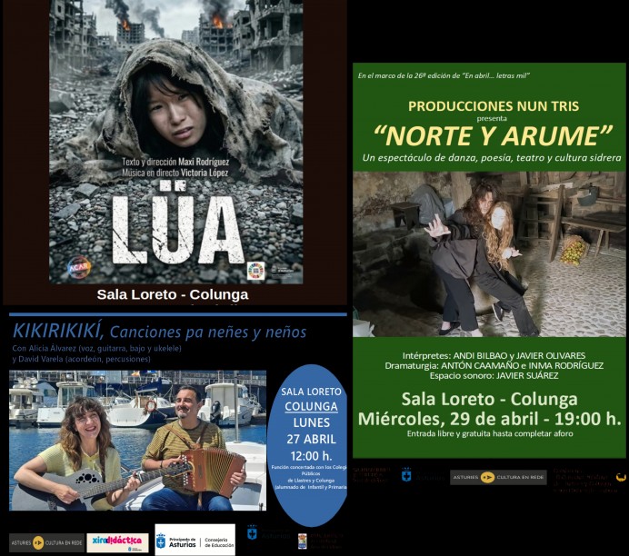 Colunga programa tres espectáculos culturales en la Sala Loreto con música, teatro y danza