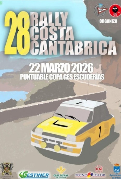 El XXVIII Rallye Costa Cantábrica 2026 llega a Villaviciosa con 150 km de recorrido para vehículos históricos