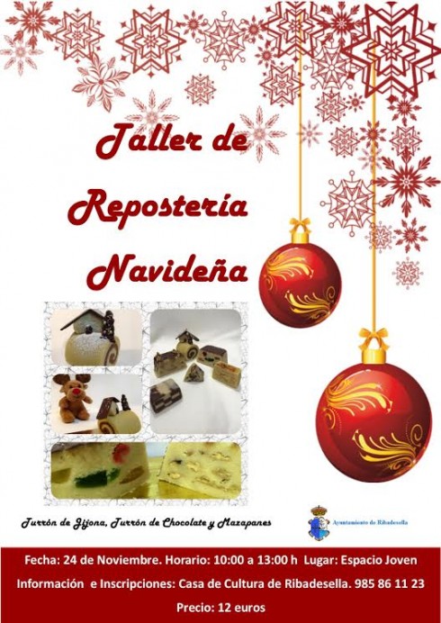 Taller de postres navideños en Ribadesella