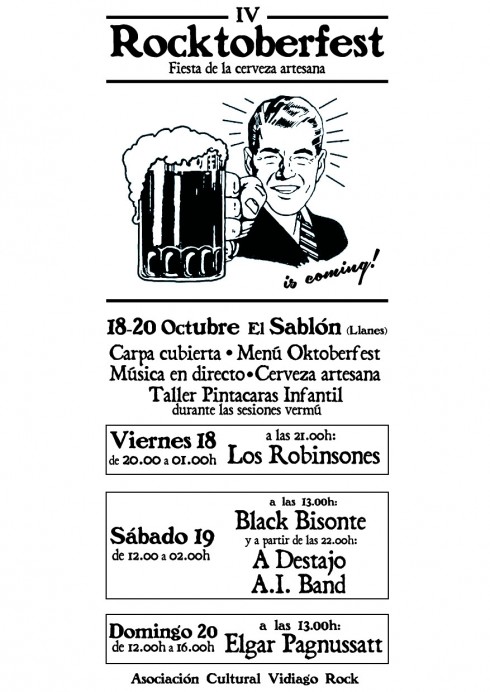 Rocktoberfest IV: Fiesta de la Cerveza Artesana de la A. C. Vidiago Rock en Llanes