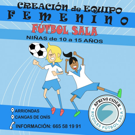 Impulso al fúbol femenino en el oriente de Asturias graciasl al Rodiles Fútbol Sala