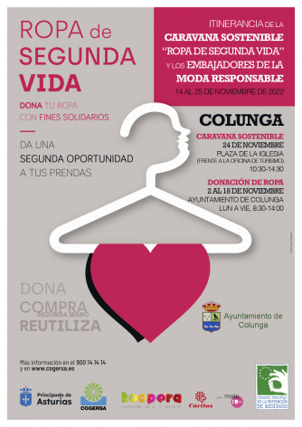 Donación de ropa usada y caravana sostenible en Colunga: Ropa de segunda vida, COGERSA