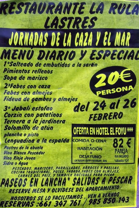 Jornadas de la Caza y El Mar en el Restaurante La Rula