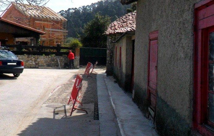 Recta final ampliación red saneamiento de Villahormes