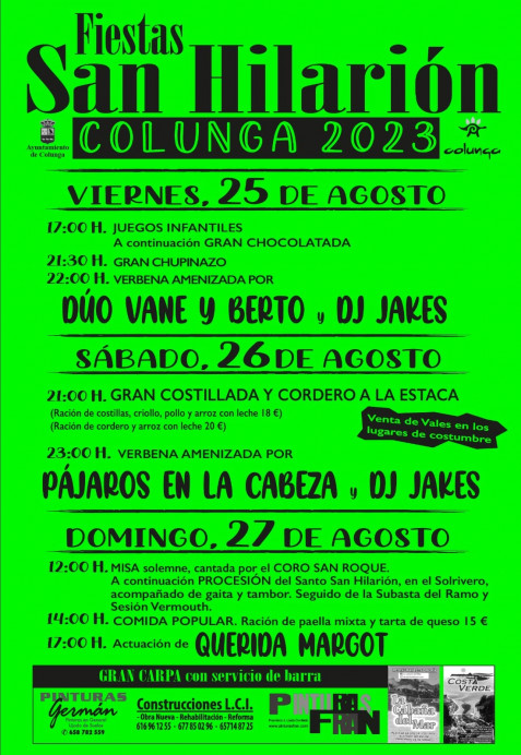 Fiestas de San Hilarión 2023 en Colunga