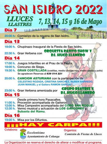 Fiestas de San Isidro 2022 en Luces - Colunga