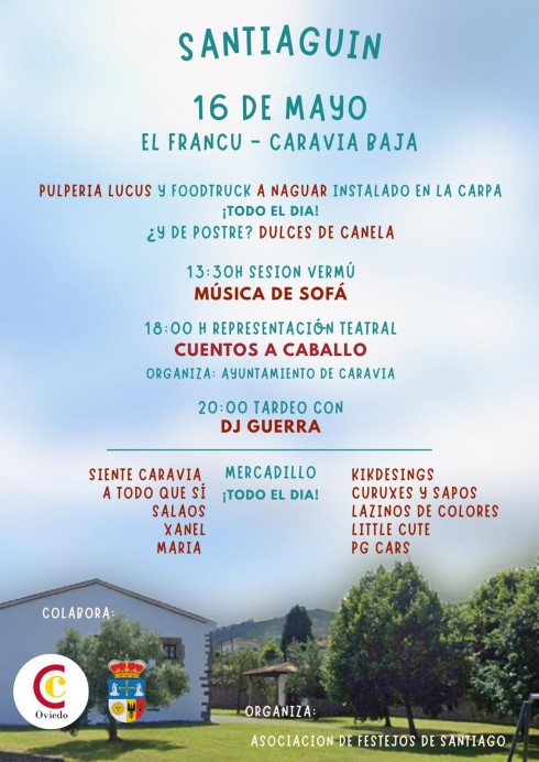 Caravia Baja celebra Santiaguín el 16 de mayo con música, teatro y mercadillo