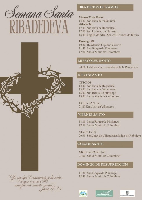 Ribadedeva presenta su programa completo de Semana Santa 2026 con actos en Colombres, Pimiango y Villanueva