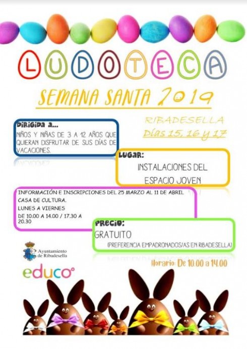 Ludoteca de Semana Santa. Ayuntamiento de Ribadesella