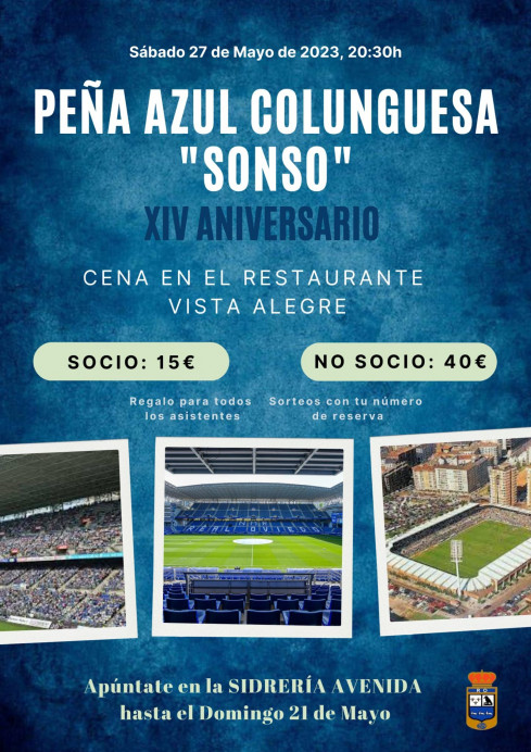 XIV Aniversario de la peña azul colunguesa Sonso