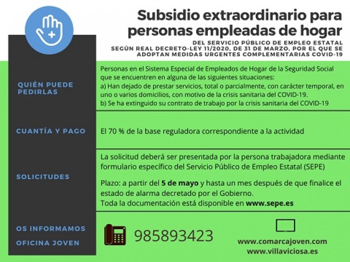 Subsidio extraordinario para personas integradas en el Sistema Especial de Empleados de Hogar