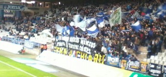 Desplazamientos de las peñas azules a Torrelavega