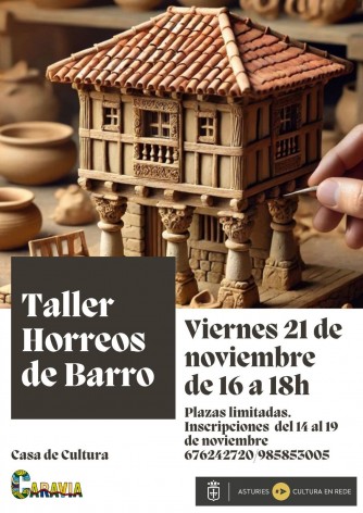 Caravia invita a un taller creativo de hórreos de barro el 21 de noviembre