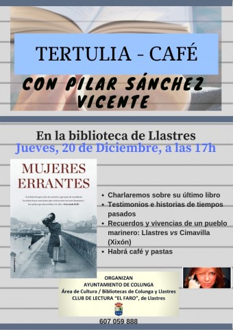 Tertulia - café con Pilar Sánchez Vicente, en Llastres