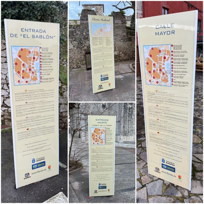 Llanes moderniza los tótems turísticos de su casco histórico