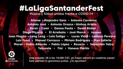 No te pierdas a tu cantante favorito en directo mañana en #LaLigaSantaderFest