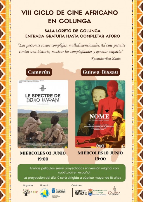El cine africano vuelve a Colunga con dos proyecciones gratuitas en junio