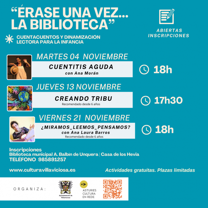 Villaviciosa lanza un nuevo programa cultural con actividades de animación lectora para la infancia
