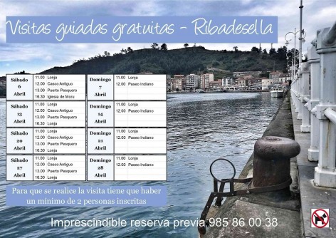 Visitas Guiadas gratuitas por Ribadesella, abril 2024