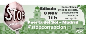 VOX organiza una concentración anticorrupción en Madrid