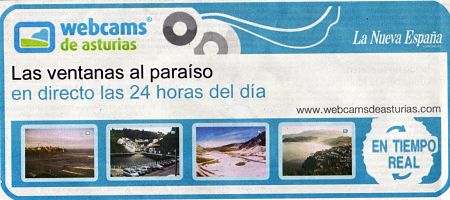 Nueva campaña promocional en LNE, de nuestra red Webcams de Asturias Nueva campaña promocional en LNE, de nuestra red Webcams de Asturias