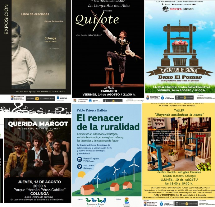 Colunga llena agosto de cultura con sidra, teatro, música y propuestas en sus pueblos
