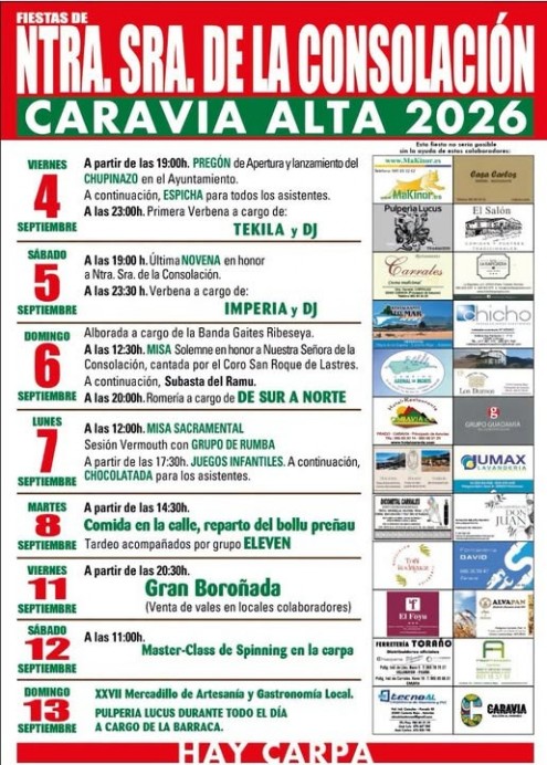 Caravia Alta prepara sus fiestas de Nuestra Señora de la Consolación del 4 al 13 de septiembre