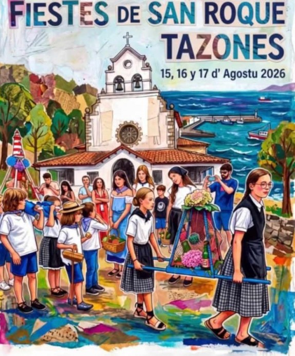 Tazones celebra San Roque con procesión por mar, Quema l Xigante y fuegos artificiales