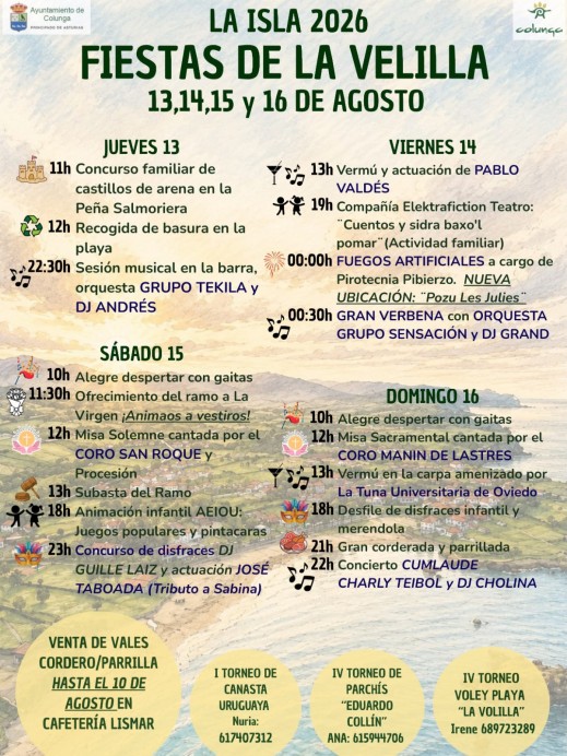 La Isla celebra las Fiestas de La Velilla del 13 al 16 de agosto