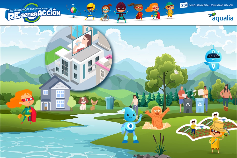 Una niña de Villaviciosa, finalista del concurso digital de Aqualia sobre el cuidado del agua