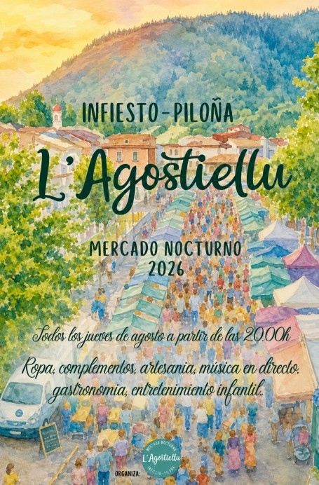 L’Agostiellu llenará Infiesto de mercado nocturno y música los jueves de agosto