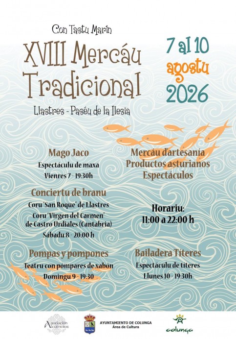 El Mercáu Tradicional de Llastres celebrará su XVIII edición del 7 al 10 de agosto