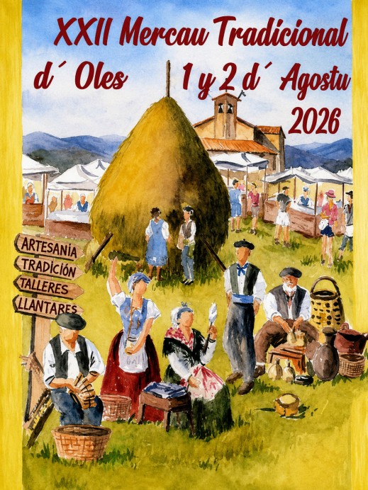 Oles reunirá artesanía, música y cultura popular en su XXII Mercáu Tradicional