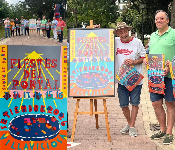 Pablo Maojo firma el cartel de las fiestas del Portal 2026 con un homenaje al Camino de Santiago y a dos grandes artistas maliayos